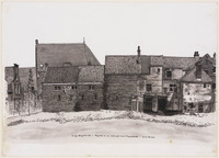 KT 2012 002
<br/>
Gezicht op de Lange Begijnestraat, Begijnhof en de Korte Begijnstraat te Haarlem, 2000
<br/>
<em>Braat, Chiel (1962)</em>